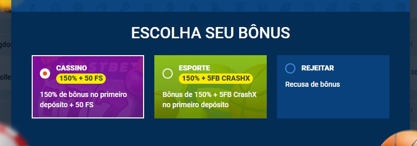 Bônus e código promocional do aplicativo Mostbet