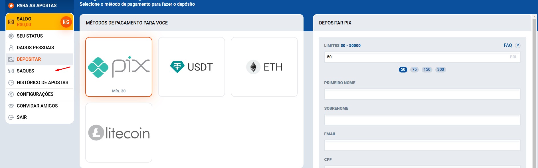 Personalização do Perfil do Usuário no Aplicativo Mostbet